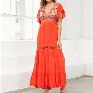 Cleobella Amery Red Maxi Dress Salsa